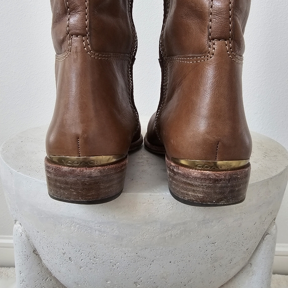 Coach Laguna Distressed Leather Boots 6.5 - Picture 11 of 16